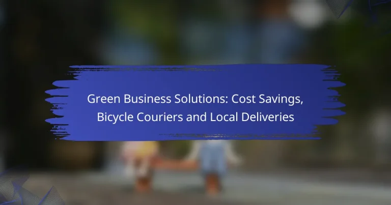 Green Business Solutions: Cost Savings, Bicycle Couriers and Local Deliveries