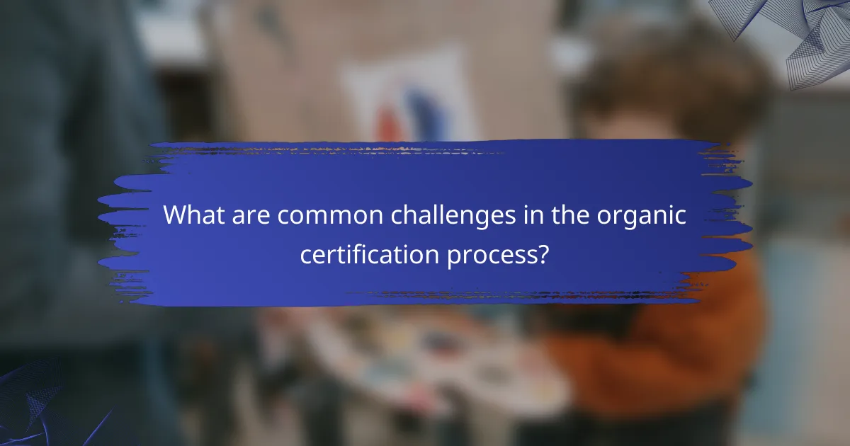 What are common challenges in the organic certification process?
